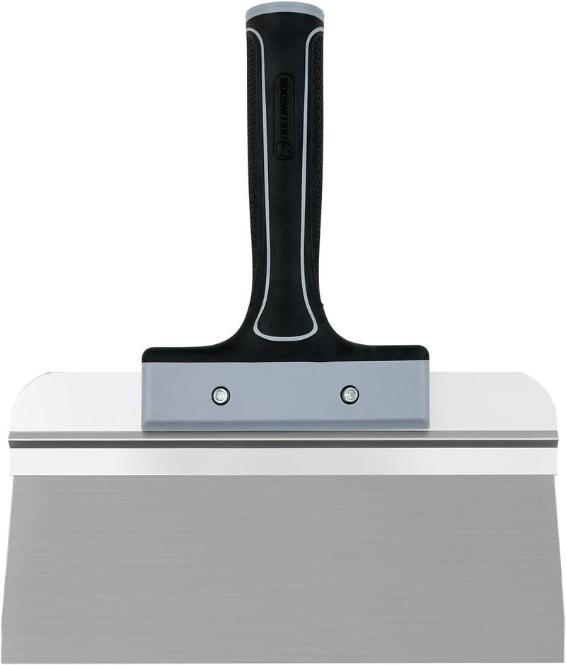 Rolling Dog 10 Inch Taping Knife - Drywall Taping Knife,Threaded End Can be Attached to Extension Pole,Stainless Steel Blade,Ideal for Skimming and Smoothing Walls and Ceilings - Image 1